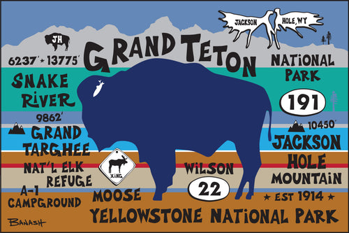 GRAND TETON NATIONAL PARK ~ JACKSON HOLE ~ WY ~ 12x18