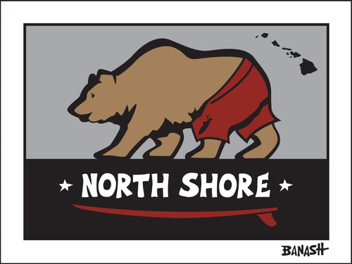 NORTH SHORE ~ SURF BEAR ~ 16x20