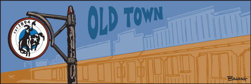 OLD TOWN ~ SCOTTSDALE ~ STORE FRONTS ~ TOWN SIGN POST ~ 8x24
