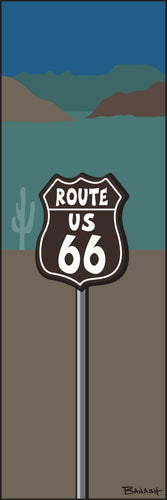 ROUTE 66 ~ SCENIC VIEW ROAD ~ SIGN POST ~ 8x24
