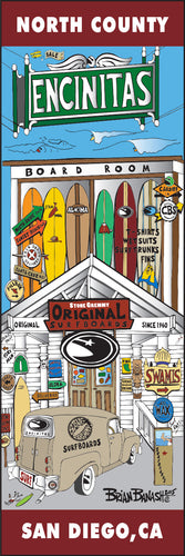 STONE GREMMY ORIGINAL SURFBOARDS ~ SHOP ~ OLD HWY 1 ~ ENCINITAS ~ 8x24