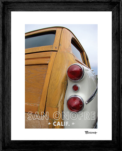 SAN ONOFRE ~ 1942 BUICK WOODIE ~ 16x20