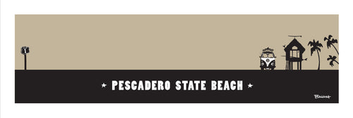 PESCADERO STATE BEACH ~ SURF HUT ~ 8x24