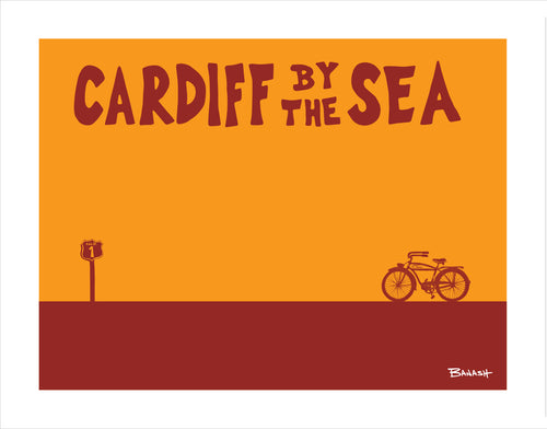 CARDIFF BY THE SEA ~ CATCH A RIDE ~ AUTOCYCLE ~ HWY 1 ~ 16x20