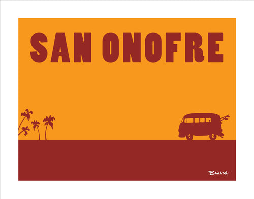SAN ONOFRE ~ CATCH A SURF ~ SURF BUS ~ 16x20