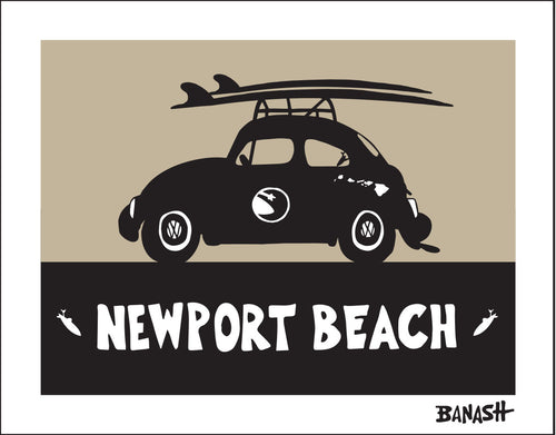 NEWPORT BEACH ~ SURF BUG ~ 16x20