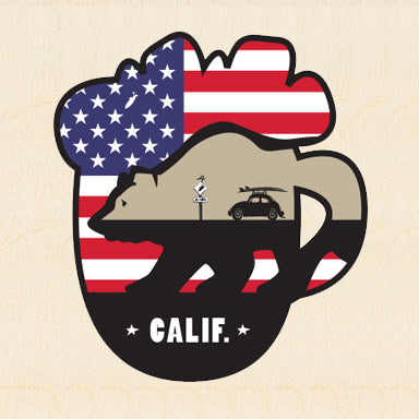 COL' BEER ~ USA MUG ~ CALIF ~ 6x6