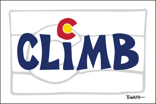 CLIMB ~ COLORADO LOOSE FLAG ~ GHOST ~ 12x18