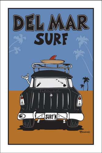 DEL MAR ~ SURF NOMAD TAIL ~ SAND LINES ~ 12x18