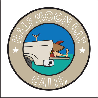 HALF MOON BAY ~ CALIF ~ TAILGATE SURF GREM ~ 12x12