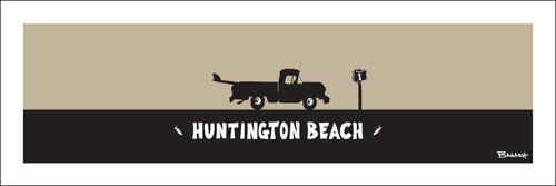 HUNTINGTON BEACH ~ SURF PICKUP ~ 8x24