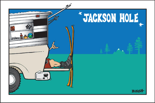 JACKSON HOLE ~ SKI SHACK GREM ~ 12x18