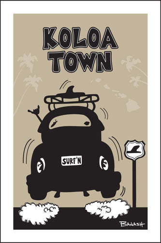 KOLOA TOWN ~ SURF BUG TAIL AIR ~ 12x18