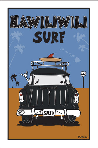 NAWILIWILI SURF ~ SURF NOMAD TAIL ~ SAND LINES ~ 12x18