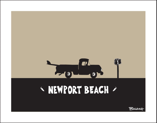 NEWPORT BEACH ~ SURF PICKUP ~ 16x20