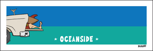 OCEANSIDE ~ TAILGATE SURF GREM ~ 8x24
