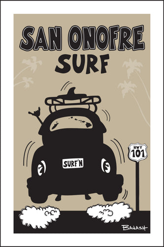 SAN ONOFRE ~ SURF BUG TAIL AIR ~ 12x18