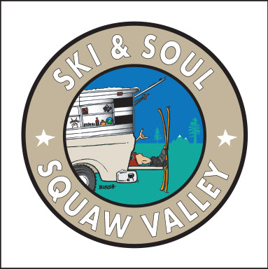 SKI & SNOW SQUAW VALLEY ~ TAILGATE SKI SHACK GREM ~ 12x12