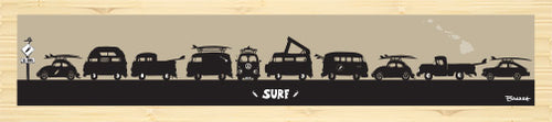 HAWAII ~ SURF ~ SURF RIDES ~ 8x36