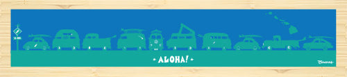 ALOHA ~ SURF RIDES ~ SEAFOAM ~ 8x36
