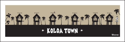 KOLOA TOWN ~ SURF HUTS ~ 8x24