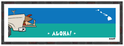 ALOHA ~ TAILGATE SURF GREM ~ HAWAII ~ 8x24
