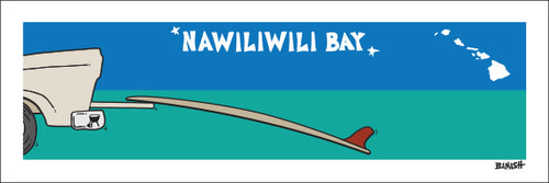 NAWILIWILI BAY ~ TAILGATE SURFBOARD ~ 8x24