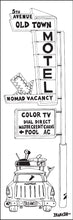Load image into Gallery viewer, 5TH AVENUE ~ OLD TOWN ~ MOTEL ~ SIGN POST ~ 1:3
