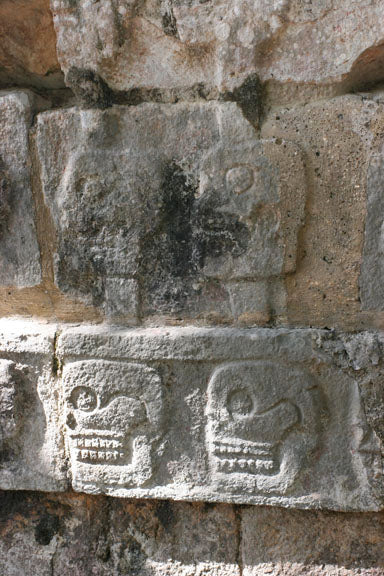 CHICHEN ITZA ~ SKULL CARVING ~ YUCATAN MEXICO ~ 16x20