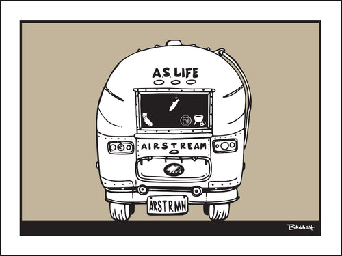 ENCINITAS ~ AIRSTREAM TAIL ~ CATCH A LINE ~ BLACK N TAN ~ 3:4