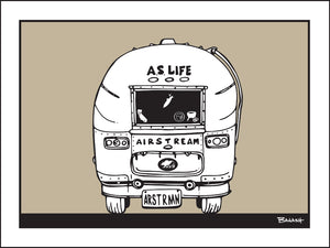 ENCINITAS ~ AIRSTREAM TAIL ~ CATCH A LINE ~ BLACK N TAN ~ 3:4