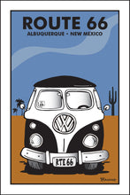 Load image into Gallery viewer, ALBUQUERQUE ~ ROUTE 66 ~ NEW MEXICO ~ SIMPLE DESERT BUS GRILL ~ 12x18