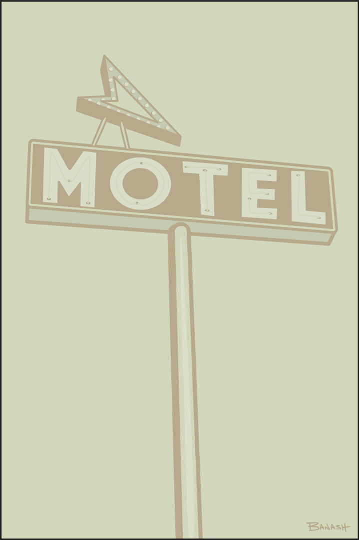 ROUTE 66 ~ MOTEL ~ SIGN POST ~ ARROW ~ LARGE ~ DRIFTWOOD ~ 12x18