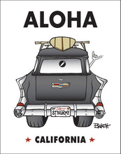 Load image into Gallery viewer, CALIFORNIA ~ ALOHA ~ SURF WAGON ~ TAIL FINS ~ 3:4