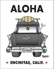 Load image into Gallery viewer, ENCINITAS ~ ALOHA ~ SURF CHEVY WAGON TAIL ~ CATCH A LINE ~ 3:4