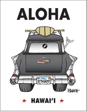 Load image into Gallery viewer, ALOHA ~ HAWAI&#39;I ~ CHEVY WAGON TAIL FINS ~ 3:4