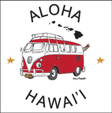 Load image into Gallery viewer, ALOHA ~ HAWAI'I ~ SURF CALIF. STYLE BUS ~ 1:1