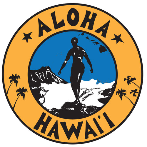 ALOHA ~ WAIKIKI ~ O'AHU ~ HAWAI'I ~ TRANQUIL RIDER ~ ORANGE ROUND ~ 1:1