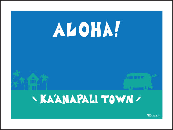 ALOHA ~ KA'ANAPALI TOWN ~ SURF BUS ~ SURF HUT ~ SEAFOAM ~ 3:4