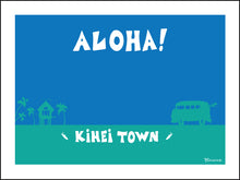 Load image into Gallery viewer, ALOHA ~ KIHEI TOWN ~ SURF BUS ~ SURF HUT ~ LOOSE ~ SEAFOAM ~ 3:4