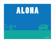 Load image into Gallery viewer, ALOHA ~ SURF BUS ~ SURF HUT ~ PALMS ~ SEAFOAM ~ 3:4