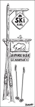 Load image into Gallery viewer, ARAPAHOE BASIN ~ SKI MOUNTAIN ~ SIGN POST ~ VINTAGE SKI XING ~ 1:3