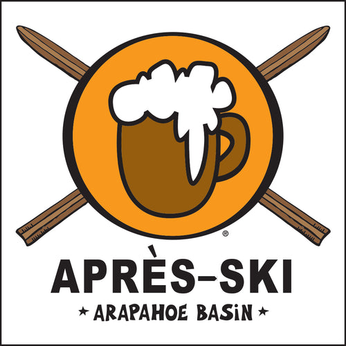 ARAPAHOE BASIN ~ APRES SKI ~ COL' BEER CLASSIC LOGO ~ 12x12