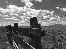 Load image into Gallery viewer, ARIZONA ~ ABANDONED HWY MARKETPLACE ~ BARBED FENCE ~ 3:4