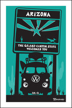 Load image into Gallery viewer, ARIZONA ~ WELCOME SIGN POST ~ OLD TOWN CANOE BUS GRILL ~ 2:3