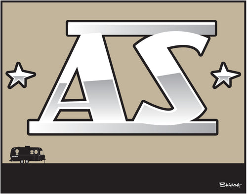 AIRSTREAM CHROME EMBLEM ~ ENCINITAS ~ CATCH A HIGHWAY ~ 3:4