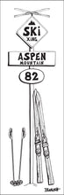 Load image into Gallery viewer, ASPEN MOUNTAIN ~ SKI XING ~ VINTAGE SKIIS ~ SIGN POST ~ 8x24