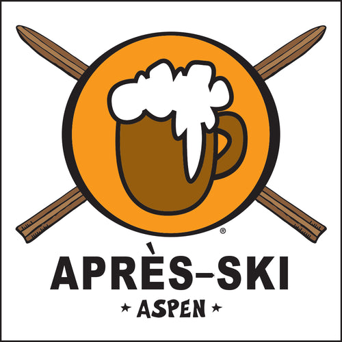 ASPEN ~ APRES SKI ~ COL' BEER CLASSIC LOGO ~ 12x12
