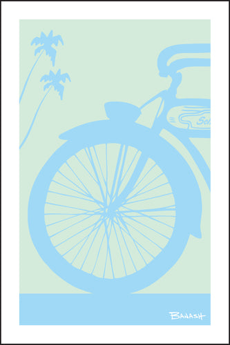 SCHWINN AUTOCYCLE ~ FRONT END ~ PALMS ~ SOUTH BEACH ~ 12x18