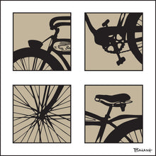 Load image into Gallery viewer, AUTOCYCLE ~ QUADRANTS ~ BLKNTAN ~ 12x12